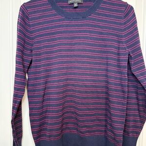 Banana Republic's Women’s Navy and Red Striped Sweater, Size M